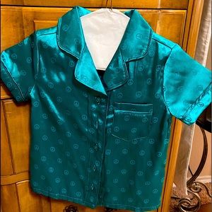 2 piece pajama shirt set for little girls